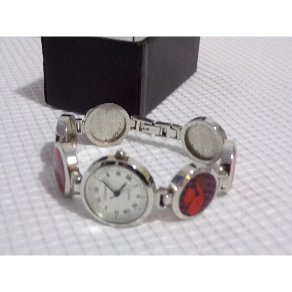 Gramercy Silver Stone Bracelet Women's Wrist Watch w/Adjustable Band Orig Box